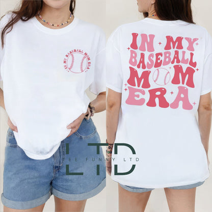 In My Baseball Mom Era Shirt, Mom Era Shirt, Mom Life Shirt, Baseball Mama Shirt, Sports Mom Gifts, Retro Game Day Tee, Team Mom Tee