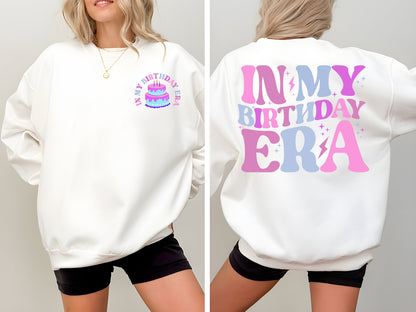 In My Birthday Era Sweatshirt, Girl Birthday Shirt, Retro Birthday Girl Gift, Birthday Toddler Tee, Girls Birthday Tee, Birthday Cake Shirt
