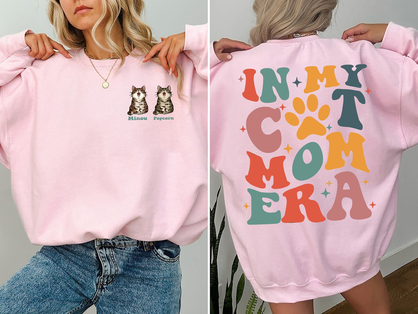 In My Cat Mom Era Shirt, Cat Mom Shirt, Cat Mama Shirt, Custom Cat Mom Tee, Cat Name Shirt, Cat Owner Shirt, Cat Lover Shirt sweatshirt