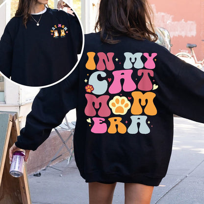 In My Cat Mom Era Sweatshirt, Cat Mama Sweatshirt, Custom Cat Name Shirt, Cat Mom Shirt Gifts, Cat Lover Gift, Cat Mom Gift, Crazy Cat tee