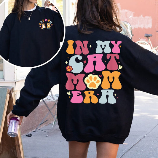 In My Cat Mom Era Sweatshirt, Cat Mama Sweatshirt, Custom Cat Name Shirt, Cat Mom Shirt Gifts, Cat Lover Gift, Cat Mom Gift, Crazy Cat tee
