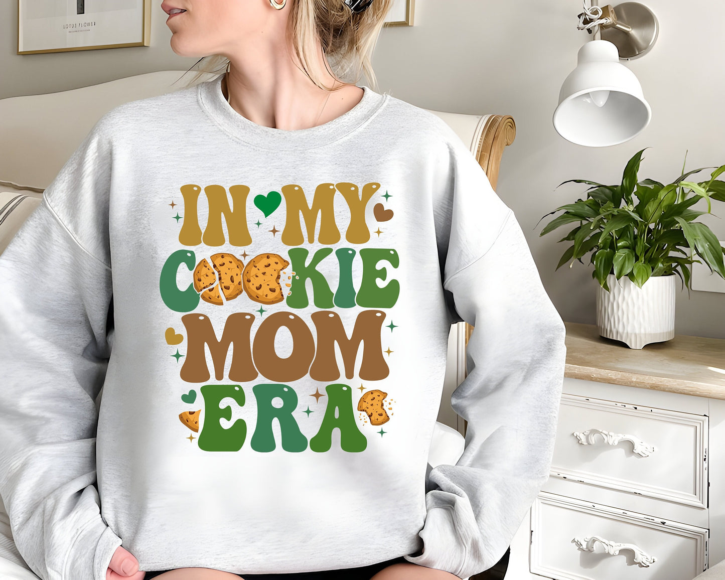 In My Cookie Mom Era Sweatshirt, Girl Scouts Shirt, Cookie Mom Shirt, Cookie Dealer Shirts, Camping Gift For Scout Girl