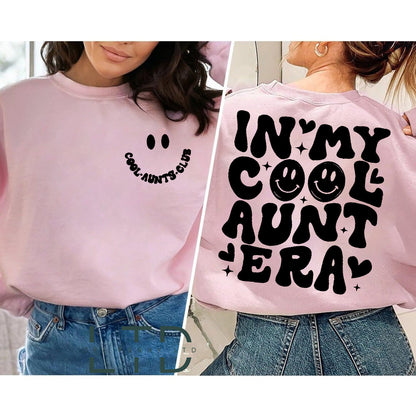 In My Cool Aunt Era Hoodie, Retro Aunt Sweatshirt, Aunt Hoodie, Aunt Birthday Gift, Funny Aunt Clothing, Gift For Aunt Shirt