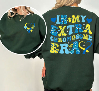 I mo Gheansaí Ré Crómasóm Breise, Cochaillín Feasachta ar Shiondróm Down, Léine Siondróm Down T21, Ribín Gorm Buí, Trodaí Síos, Léine Tacaíochta