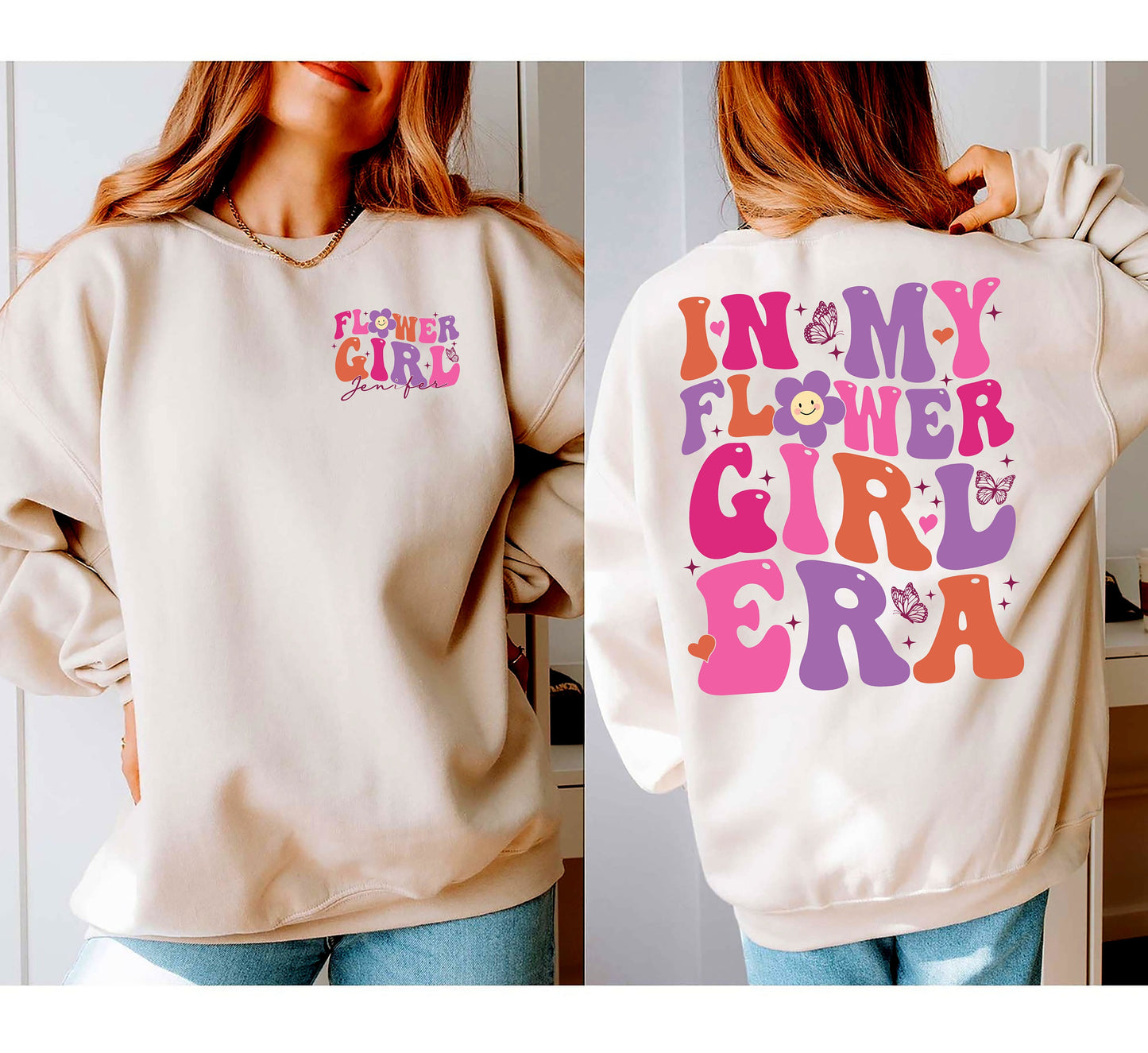 In My Flower Girl Era Sweatshirt, Flower Girl Shirt, Flower Girl Proposal, Wedding Shirt,Junior Bridal Party, Flower Girl Gift,Bridal Party