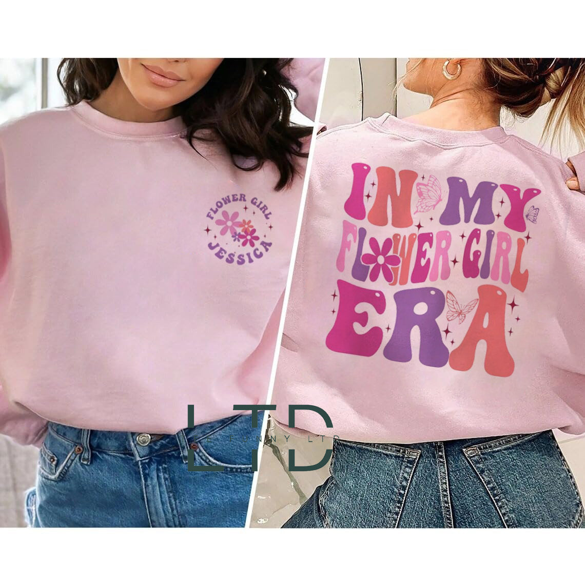 In My Flower Girl Era Shirt, Babe Bridesmaid, Babe Of Honor Shirt, Wedding Party,Flower Girl Sweater, Bridal Party Gift, Bridesmaid Gifts
