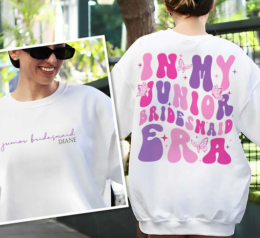 In My Junior Bridesmaid Era Shirt, Flower Girl Era Tee, Bridesmaid Proposal, Junior Bridesmaid Sweatshirt, Bridesmaid Gift, Bachelorette