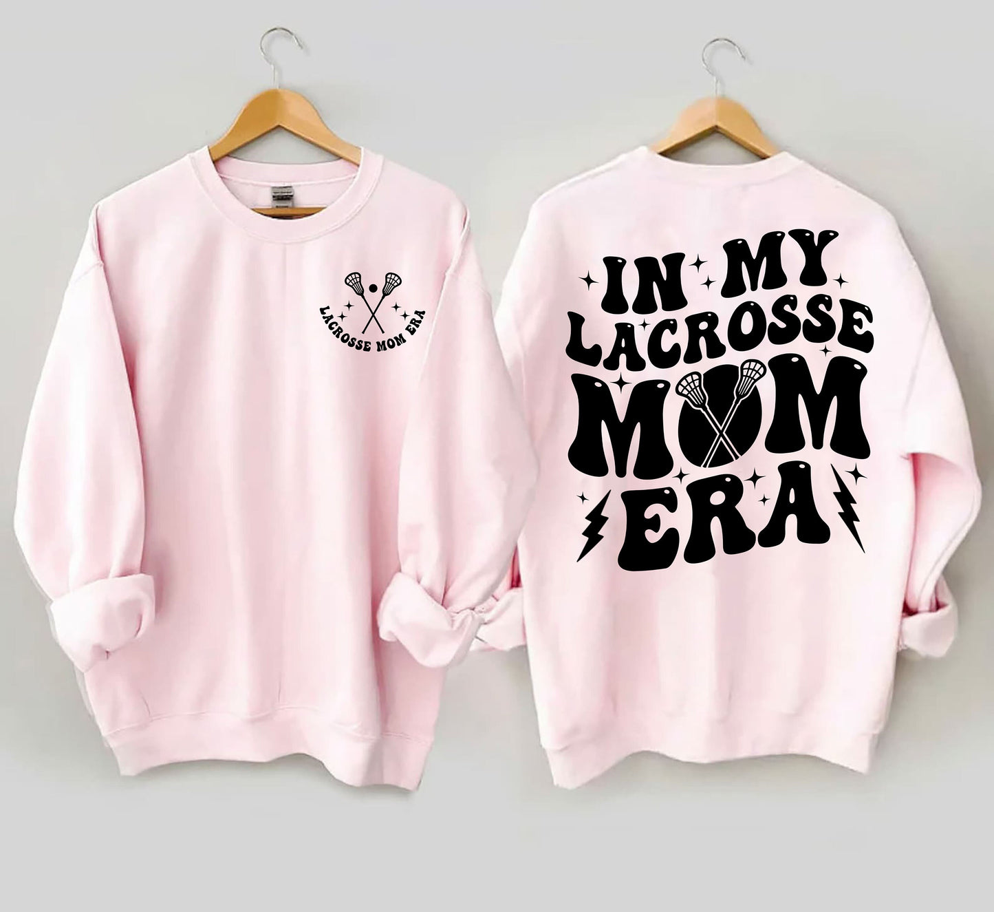 I Geansaí Ré mo Mhama Lacrosse, Cochaillín Mama LAX, Crewneck Lae Cluiche Retro, Léine Mam Bród Lacrosse, Cochaillín Mam Cúl báire, Bronntanas Team Mam