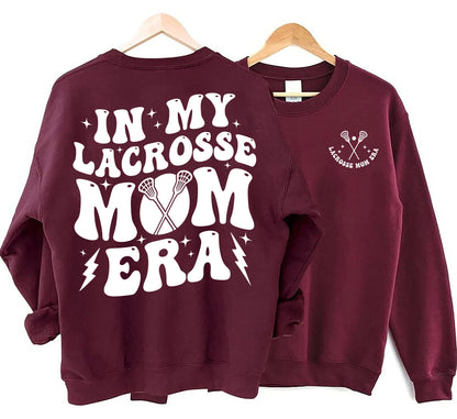 I Geansaí Ré mo Mhama Lacrosse, Cochaillín Mama LAX, Crewneck Lae Cluiche Retro, Léine Mam Bród Lacrosse, Cochaillín Mam Cúl báire, Bronntanas Team Mam