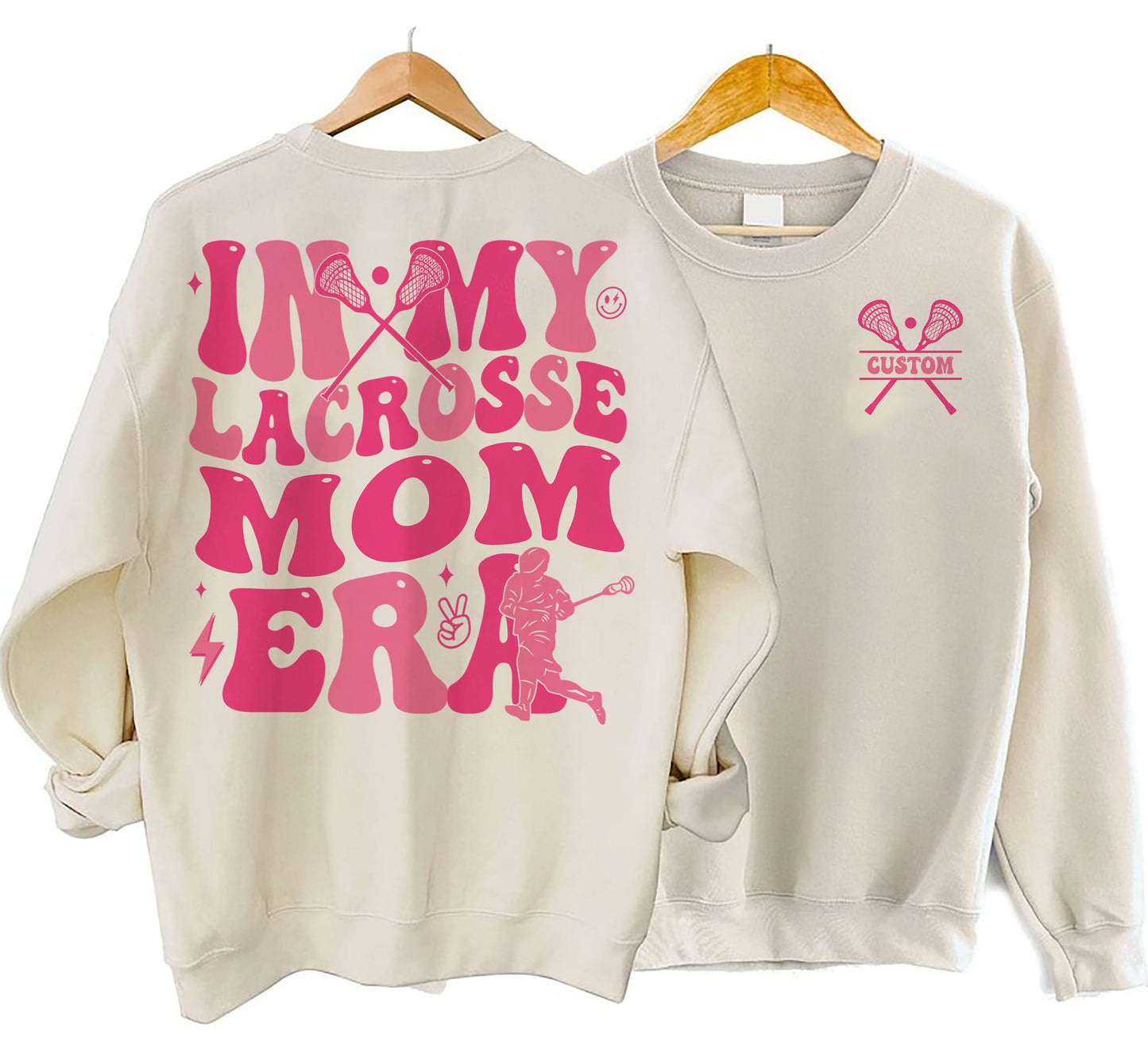 In My Lacrosse Mom Era Sweatshirt, LAX Mama Hoodie, Retro Game Day Crewneck, Proud Lacrosse Mom Shirt, Goalkeeper Mom Hoodie,Team Mom Gift
