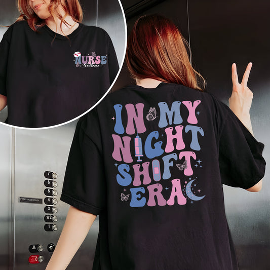 In My Night Shift Era Sweatshirt, Custom Name Nurse Shirt, Night Shift Nurse Shirt,Gift for Nurse,Nursing School Student Grad,New Nurse Gift