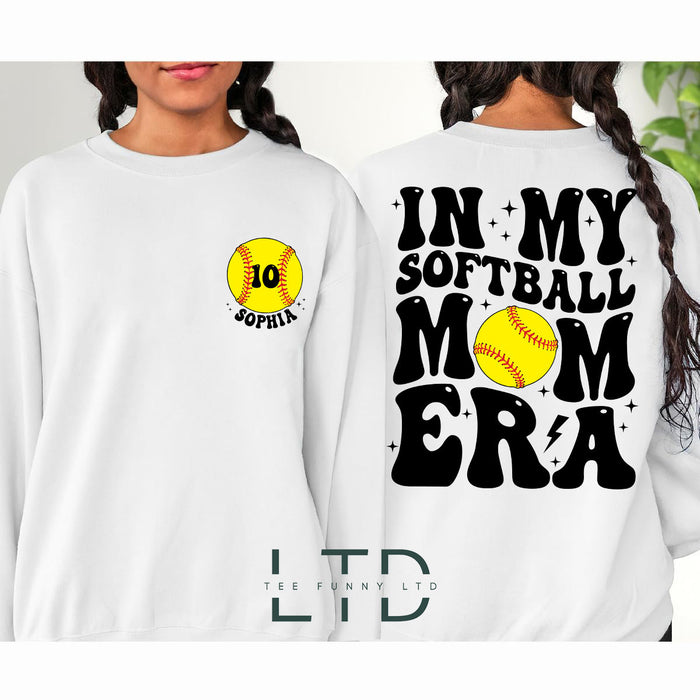 In My Softball Mom Era Shirt, Sport Mom Shirt, Softball Lover Shirt, Custom Softball Mom Shirt, Softball Mom Era Shirt, Softball Mom Gift