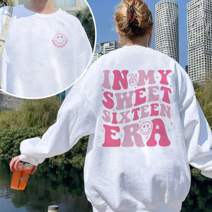 In My Sweet Sixteen Era Shirt, Sweet 16 Era Shirt, 16th Breithlá Bronntanais, 16ú Léine Cóisir Breithlá, Sweet 16 Scuad Shirt, Cóisir Léine Cailín Breithlá
