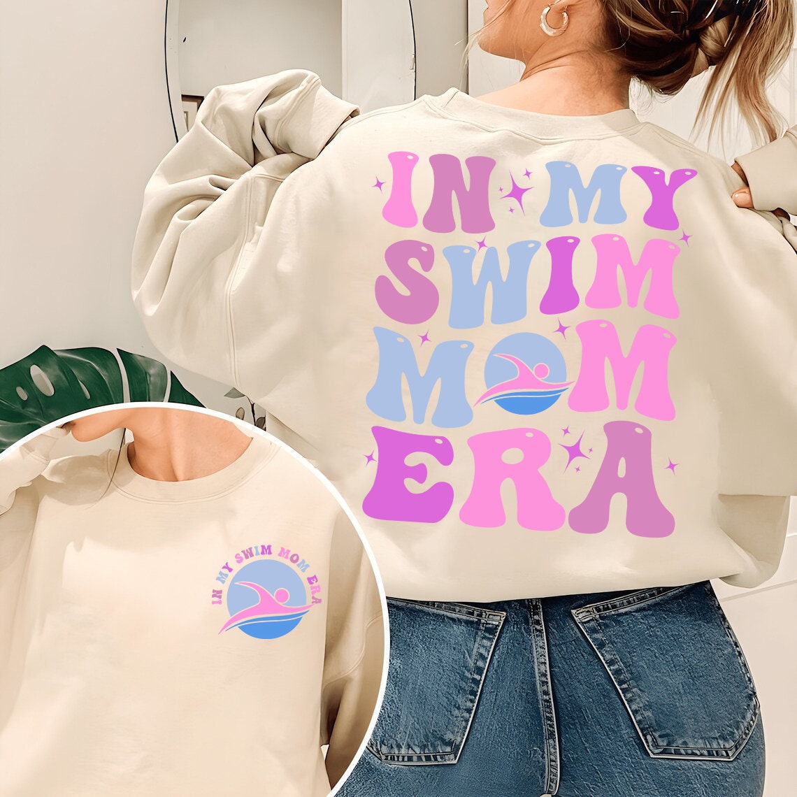 In My Swim Mom Era Sweatshirt, Swim Mom Sweater, Swim Team Mom Shirt, Swimmer Mom Shirt, Swim Meet Shirt, Swim Mom Life, Proud Swim Mom Tee