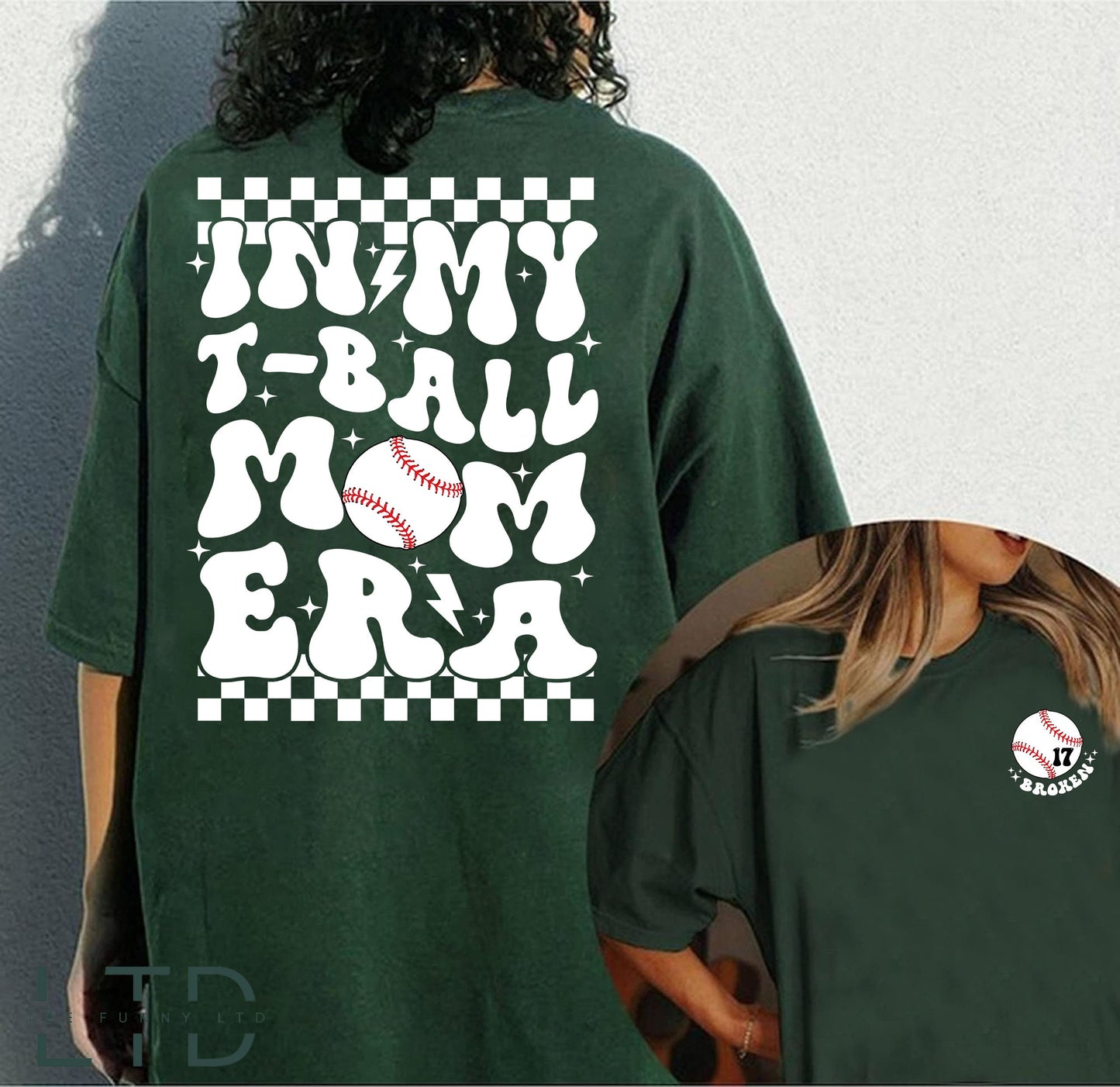 In My T - Ball Mom Era Shirt, Custom T - Ball Mom Shirt , Game Day Shirt, Sport Mom Shirt, Baseball Lover Shirt, Baseball Mom Crewneck