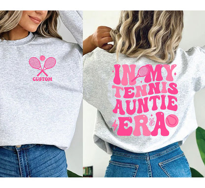 In My Tennis Auntie Sweatshirt, Tennis Auntie Tee, Cute Tennis Shirt for Aunt, Tennis Auntie Gift, Mother's Day Gift, Game Day, Sports Aunt