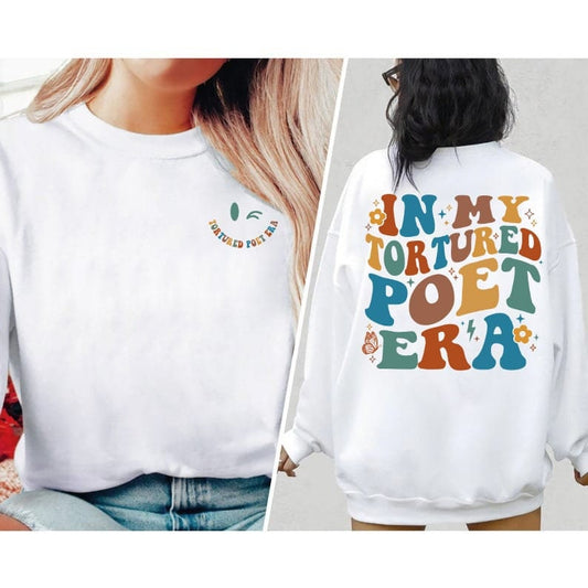 In My Tortured Poet Era, Trendy Back Text Sweatshirt, Tortured Poet Crewneck, Era Shirt, trendy vintage tee, I Love You