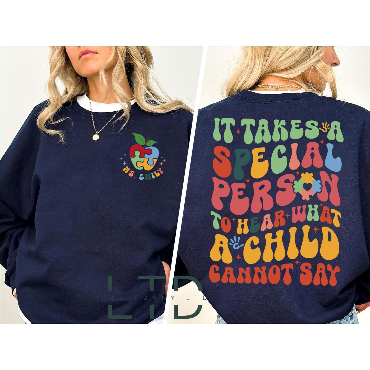 It Takes A Special Person To Hear What A Child Cannot Say Hoodie, Special Ed Shirt, Sped Teacher Gift Idea, Behavior Analyst Sweatshirt