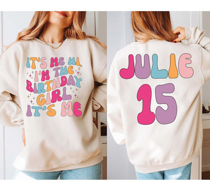 Is Mise Dia duit Mise an Cailín Breithlá Is T-Léine Liom, Léine Breithlá Saincheaptha, Geansaí Cóisir Breithlá, Bronntanas Do Dhíne