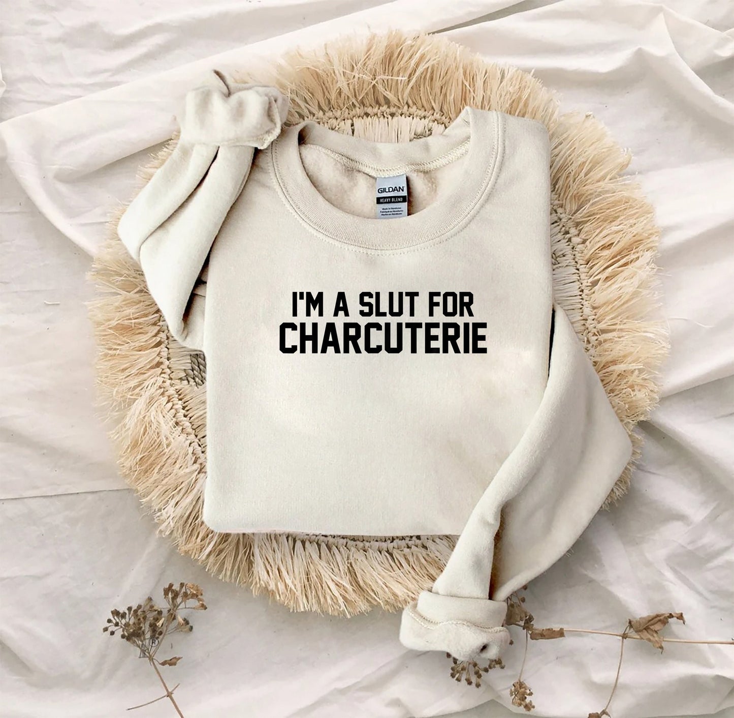 I'm A Slut For Charcuterie Sweatshirt, Funny Women's Sweatshirt, Charcuterie sweatshirt, Funny Foodie Sweatshirt, Gift For Her, funny shirt