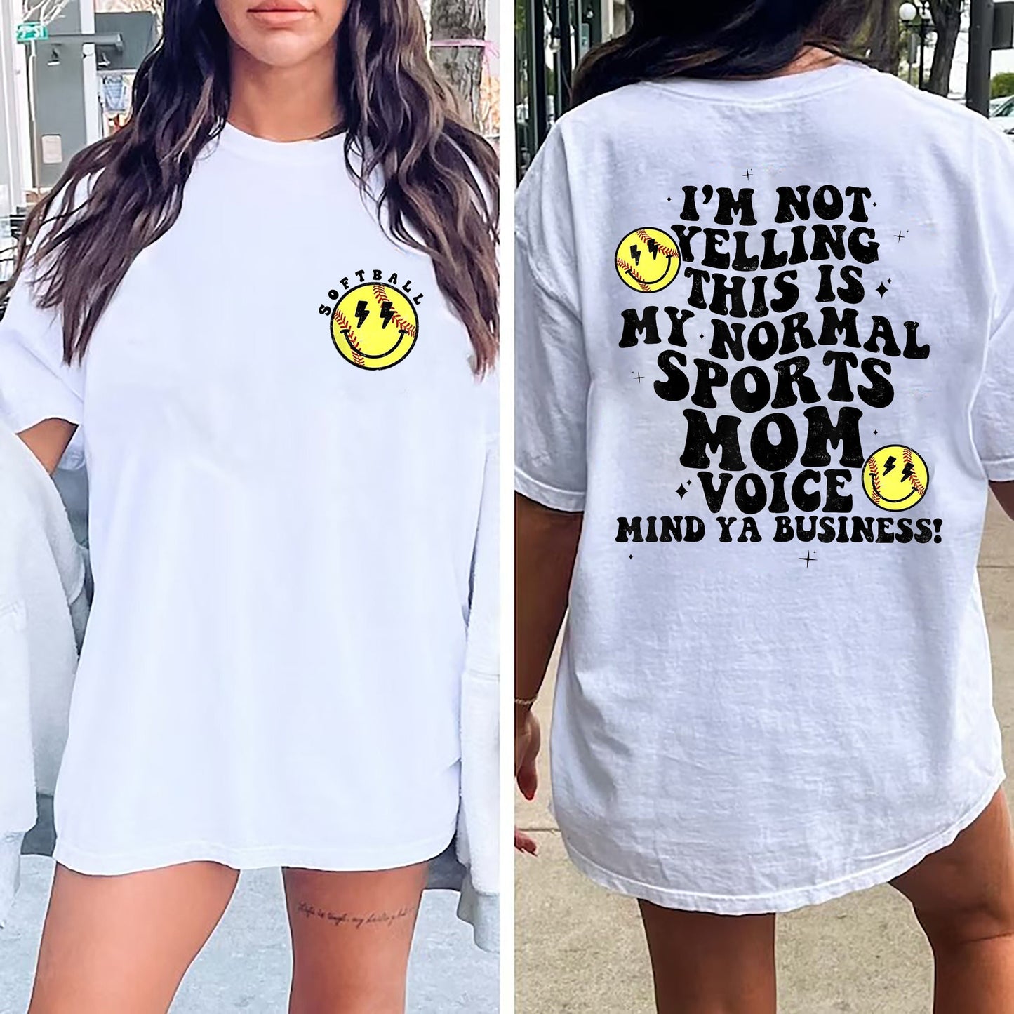I'm Not Yelling This Is My Normal Sports Mom Voice Softball T-Shirt, Softball Mom Shirt, Boys Softball, Trendy Softball, Softball Sweatshirt