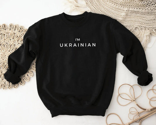 I'm Ukrainian Hooded Sweatshirt, I'm Ukrainian Sweatshirt, Zelensky Ukrainian Hoodie, Zelensky Hoodie,Unisex Ukrainian Tshirt,Ukrainian Shop