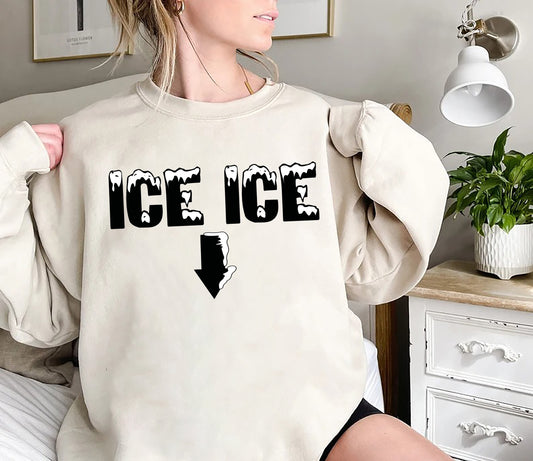 Ice Ice Baby Sweatshirt, Ice Ice Crewneck, Pregnancy Announcement, Pregnant Sweatshirt, New Mom Gift, Pregnancy Reveal Tshirt, Mom To Be Tee