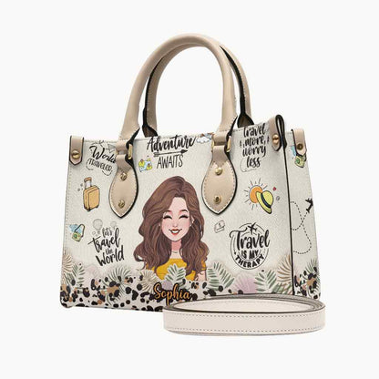 Travel More, Worry Less - Personalized Travelling Leather Handbag