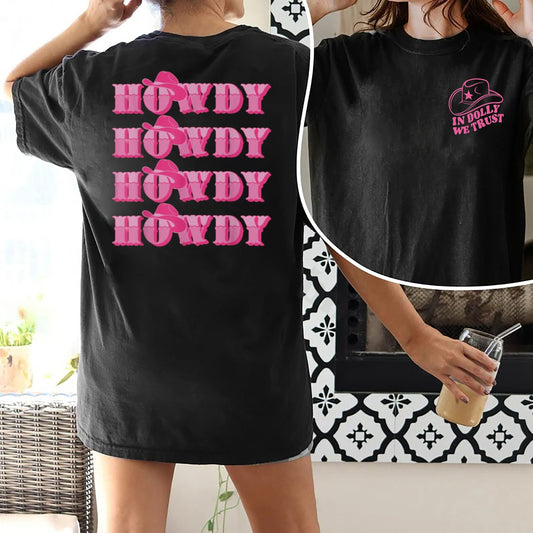 In Dolly We Trust Sweatshirt, Country Music Shirt, Concert Shirt For Family, Country Lover Gift For Women,Country shirt Southern Cowgirl Hat