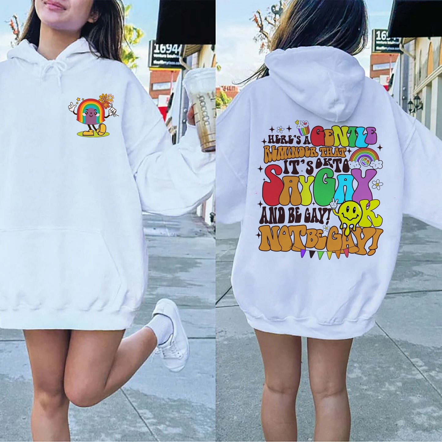 Itâ€™s Ok To Say Gay Sweatshirt, LGBTQ Shirt, Gay Rights Hoodie, Equality Shirt, Pride Month Gift, Gay Shirt, Lesbian, Human Rights shirt