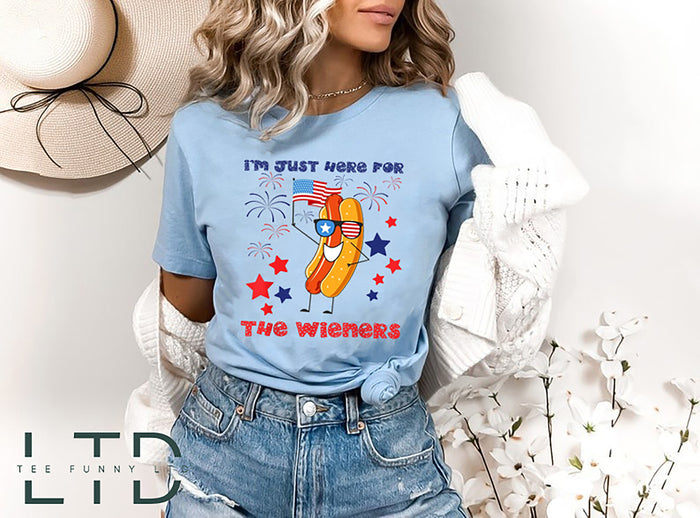 Just Here For The Wieners 4th Of July Shirt, Hot Dog 4th Of July, Independence Day, Fourth Of July, Hot Dog Lover Shirt