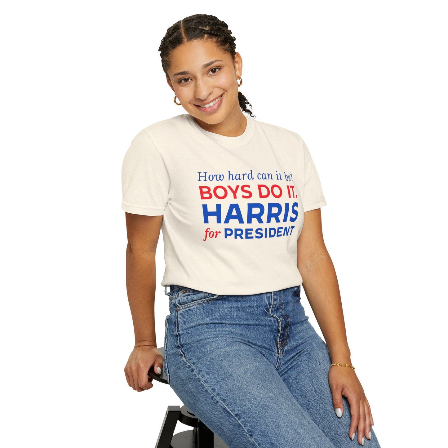 Kamala Harris Shirt, How Hard Can It Be Boys Do it, Harris for President, Comfort Colors