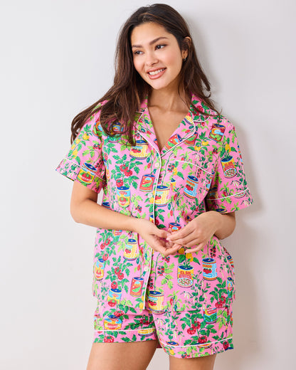 Kitchen Garden - Short Pajamas Set - Rose