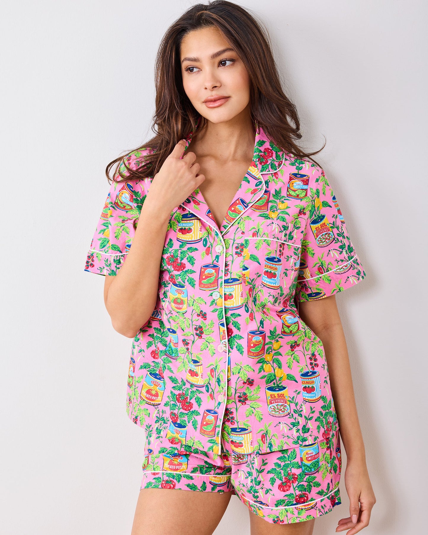 Kitchen Garden - Short Pajamas Set - Rose