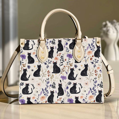 Leather Bag Enchanted Black Cat