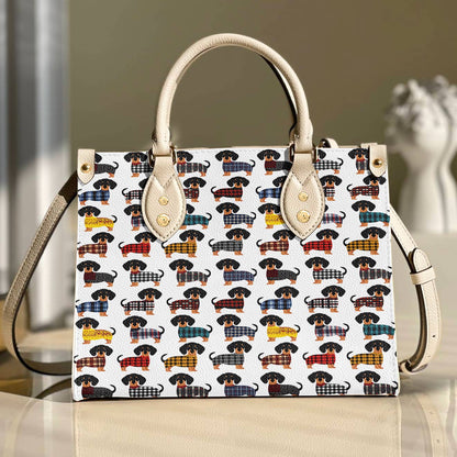 Leather Bag Amazing Flannel Dachshund