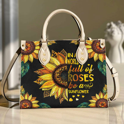 Leather Bag Be a Sunflower