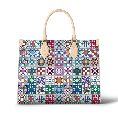 Leather Bag Gentle Quilting Blocks