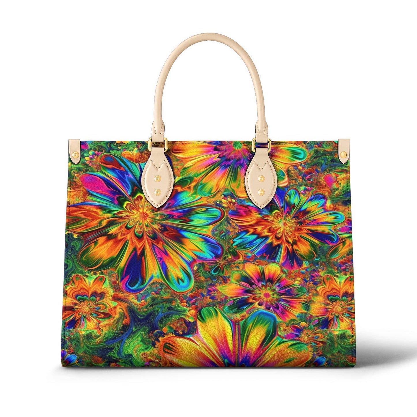 Hippie Leather Bag Groovy Bloom