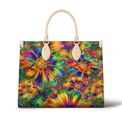 Hippie Leather Bag Groovy Bloom