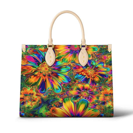 Hippie Leather Bag Groovy Bloom