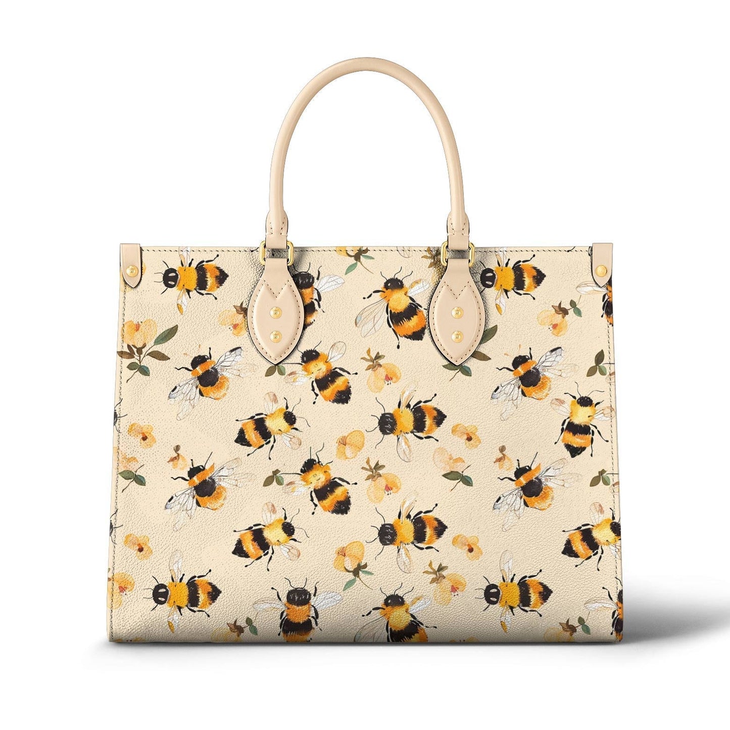 Leather Bag Charming Floral Bee
