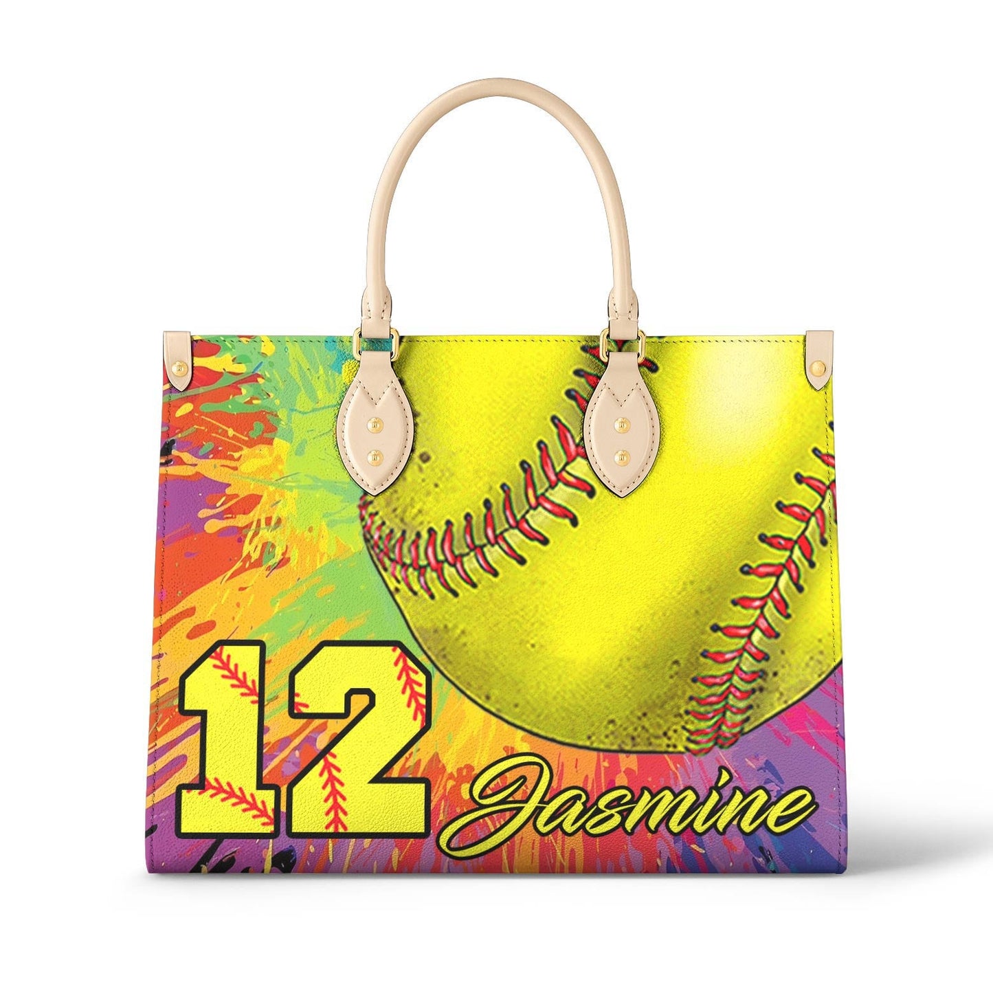 Leather Bag Colorful Softball
