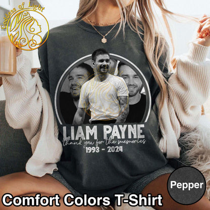 Liam Payne Tribute Shirt, Thank You For The Memories Liam Payne T-shirt, Rip Liam Payne, One Direction Tribute, In Memory Of Liam Payne Tee