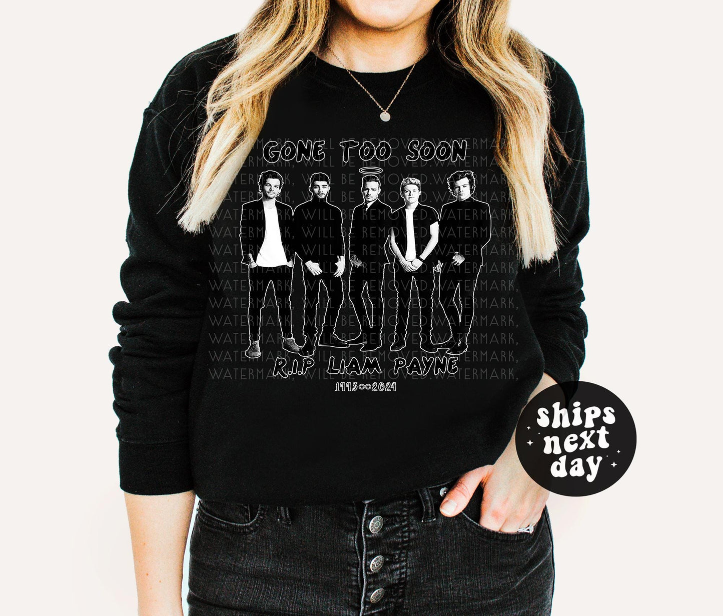 Liam Payne Sweatshirt 1993-2024 Rest In Peace Liam Payne RIP In Memory Of Liam Payne T-shirt 1D Fan Gift For Her Gone Too Soon Tee Memorial