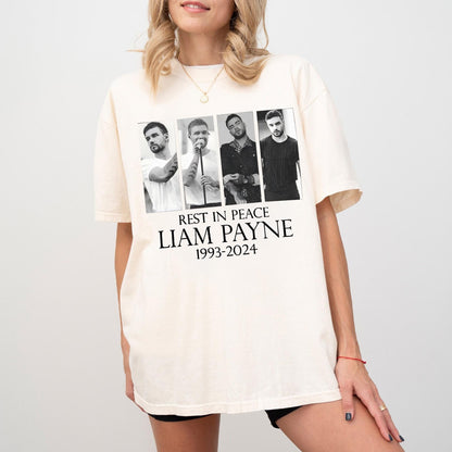 Liam Payne T-Shirt, Liam Payne Tribute Shirt, One Direction Music Band Shirt, 1D Thanks For Memories Shirt, In Memory Of Liam Payne T-shirt