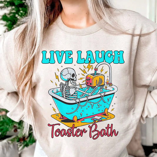 Geansaí Folctha Toaster Gáire Beo, Hoodie Unisex, Tshirt Bronntanais Sarcasm Greannmhar do Chailíní Bronntanais do Chailíní Bronntanais do Dheirfiúr