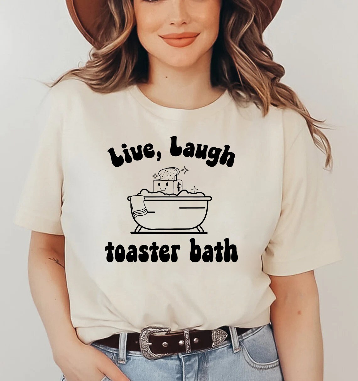 Live Laugh Toaster Bath Shirt Funny Dark Humor Sweatshirt Sarcastic shirt Funny Sarcasm Gifts for Girlfriend Gifts for Girls Gift for Sister
