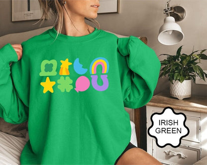 Lucky St Patricks Day Sweatshirt, St Patrick's Day Sweatshirt, Lucky Charm Sweatshirt, Irish Day Sweatshirt, Lucky Shamrocks Rainbow shirt