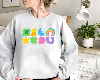 Lucky St Patricks Day Sweatshirt, St Patrick's Day Sweatshirt, Lucky Charm Sweatshirt, Irish Day Sweatshirt, Lucky Shamrocks Rainbow shirt